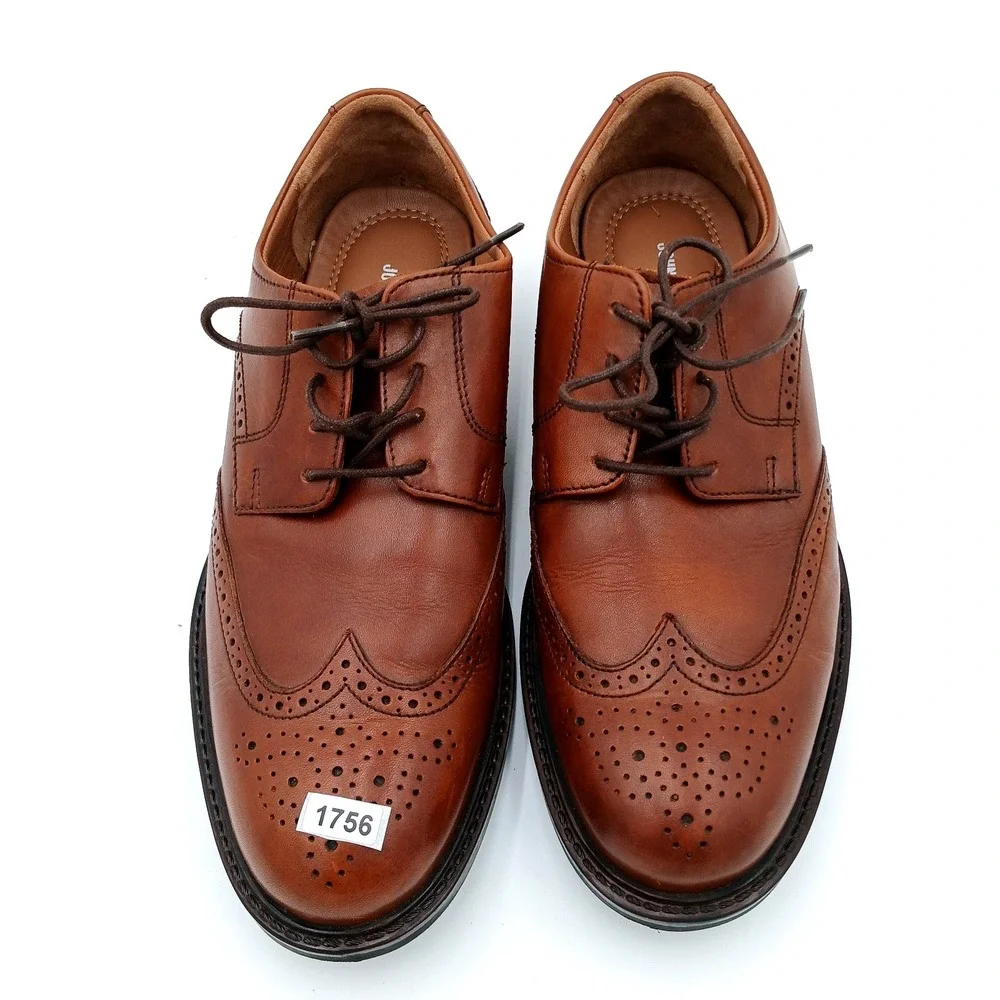 Johnston & Murphy‎ Men's Brown Leather Wingtip Oxford Dress Shoes Size 8M